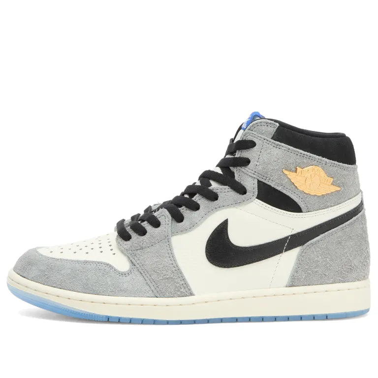 Jordan 1 High 'Grey & Golden' Gortex Waterproof 'mandem' Sneaker style lace high/ loose fit drippy