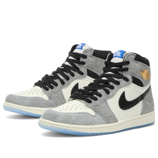Jordan 1 High 'Grey & Golden' Gortex Waterproof 'mandem' Sneaker style lace high/ loose fit drippy